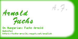 arnold fuchs business card